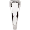 14k White Gold Tanzanite & 1/8 CTW Diamond Ring, Size 7