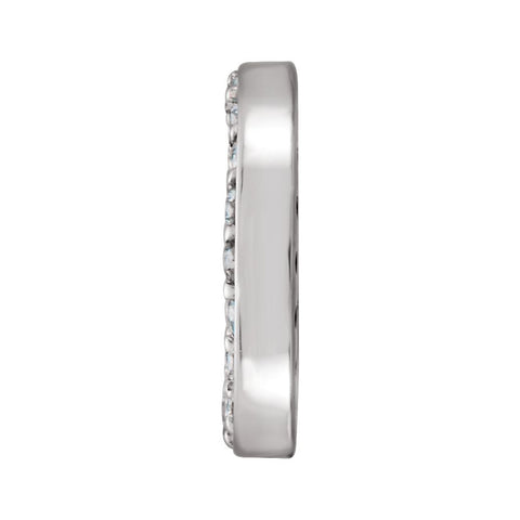 14k White Gold 5.15mm ID 1/8 CTW Diamond Earring Jackets
