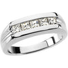 7/8 CTTW Platinum Men's Diamond Ring (Size 10 )