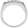 Platinum Men's Five-Stone Ring, Size 10