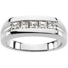 Platinum Men's Five-Stone Ring, Size 10