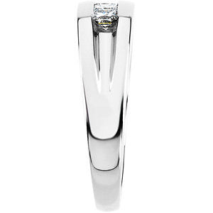Platinum Men's Five-Stone Ring, Size 10