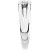 Platinum Men's Five-Stone Ring, Size 10