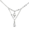 Cubic Zirconia Necklace in Sterling Silver ( 16.00-Inch )