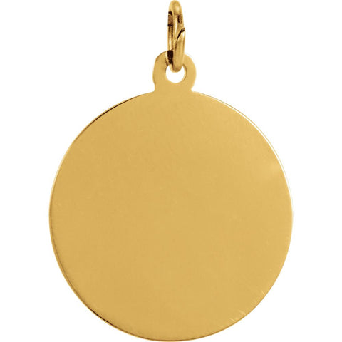 14k Yellow Gold 18mm St. Christopher Medal