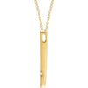 14k Yellow Gold .015 CT Diamond Bar 16-18" Necklace