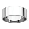 14k White Gold 7mm Flat Band, Size 8