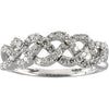 14k White Gold 1/2 CTW Diamond Anniversary Band, Size 7