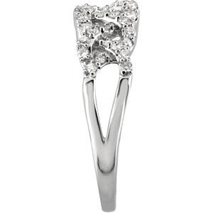 14k White Gold 1/2 CTW Diamond Anniversary Band, Size 7