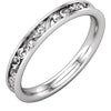 Sculptural Style Eternity Band in 14K White Gold (Size 6)