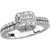 Bridal Engagement Ring in 14K White Gold (Size 6)