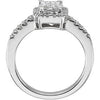 14k White Gold 3/4 CTW Diamond Engagement Ring , Size 7