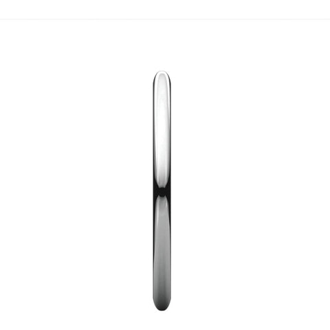 14k White Gold 1.5mm Half Round Band , Size 7.5