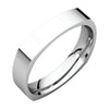 04.00 mm Square Comfort-Fit Wedding Band Ring in 14k White Gold (Size 11 )