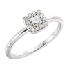 14k White Gold 1/4 ctw. Diamond Stackable Ring, Size 7