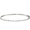 14K White Gold 1 CTW Diamond Bangle Bracelet