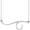 14k White Gold Freeform 16-inch Necklace