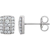 14k White Gold 1/3 ctw. Diamond Earrings