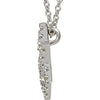14k White Gold Petite Star of David 1/6 CTW Diamond 16" Necklace
