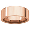 14k Rose Gold 7mm Flat Comfort Fit Band, Size 9