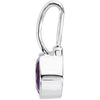Sterling Silver February Birthstone 12.5x5.75mm Hook Charm/Pendant