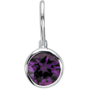 Sterling Silver June Birthstone 11.5x4.5mm Hook Charm/Pendant