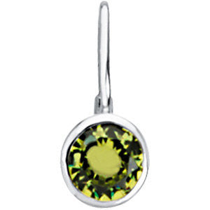 Sterling Silver August Birthstone 11.5x4.5mm Hook Charm/Pendant