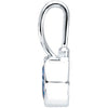 Sterling Silver March Birthstone 12.5x5.75mm Hook Charm/Pendant