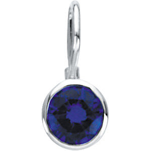 Sterling Silver September Birthstone 12.5x5.75mm Hook Charm/Pendant