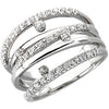 1/3 CTW Diamond Ring in 14K White Gold (Size 6)