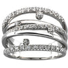 14k White Gold 1/3 CTW Diamond Right Hand Ring, Size 7