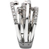 14k White Gold 1/3 CTW Diamond Right Hand Ring, Size 7