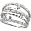 14k White Gold 1/3 CTW Diamond Right Hand Ring, Size 7