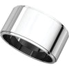 14k White Gold 10mm Flat Edge Band, Size 11