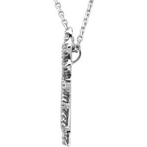 14k White Gold Beaming Sun Necklace