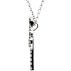14k White Gold 1/3 CTW Diamond Palm Tree 16" Necklace