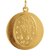 14k Yellow Gold 21.75mm Miraculous Medal