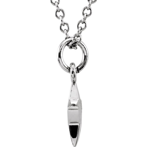 14k White Gold Tiny Posh Star 16-18" Necklace