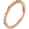 1/4 CTW Diamond Anniversary Band in 14K Rose Gold (Size 6)