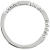 14k White Gold 1/4 CTTW Anniversary Band Mounting, Size 7