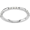 14k White Gold 1/4 CTTW Anniversary Band Mounting, Size 7