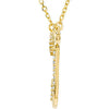 14k Yellow Gold Letter "J" 1/8 CTW Diamond Initial 17" Necklace