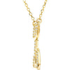 14k Yellow Gold Letter "L" 1/8 CTW Diamond Initial 17" Necklace