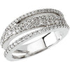 3/4 CTW Diamond Ring in 14K White Gold (Size 6)