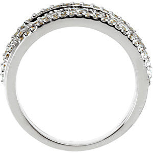 14k White Gold Diamond Ring, Size 7