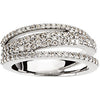 14k White Gold Diamond Ring, Size 7