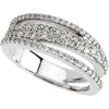 14k White Gold Diamond Ring, Size 7