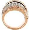 14k Rose Gold Pavé Ring, Size 7