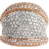 14k Rose Gold Pavé Ring, Size 7