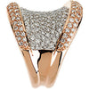 14k Rose Gold Pavé Ring, Size 7